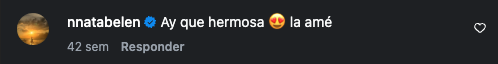 Comentario de una clienta en Instagram