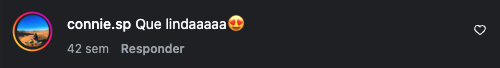 Comentario de una clienta en Instagram
