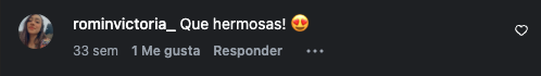 Comentario de una clienta en Instagram