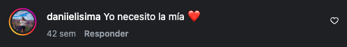 Comentario de una clienta en Instagram