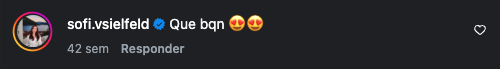 Comentario de una clienta en Instagram